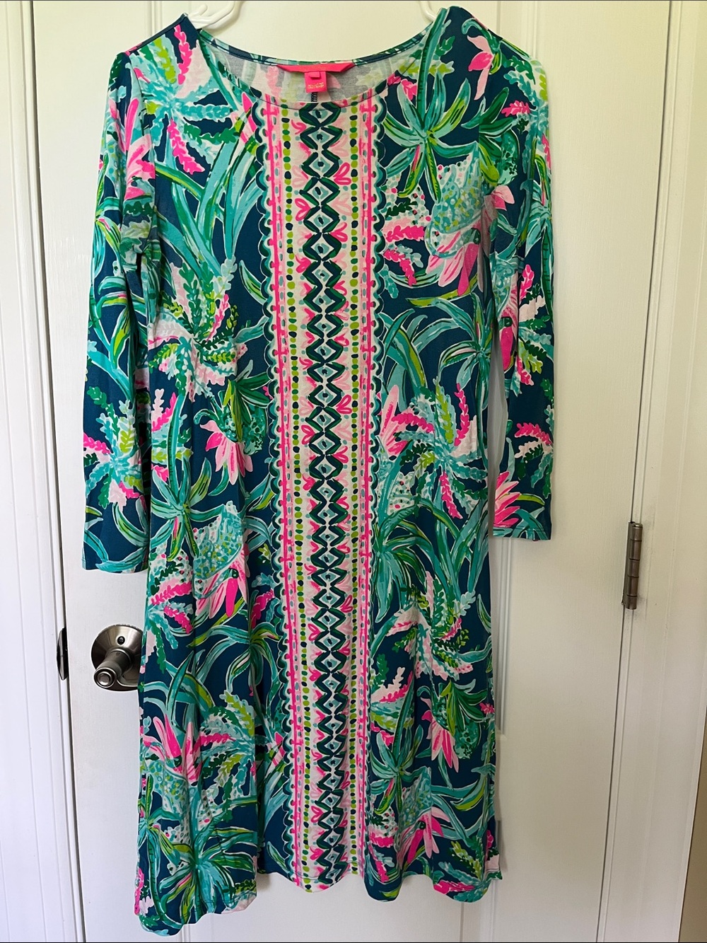 Lilly Pulitzer Ophelia Swing Dress Macaw Blue Sweet Escape Engineered Size Small